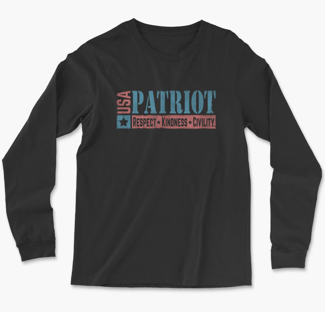 USA Patriot - Unisex Patriotic Long Sleeve T Shirt