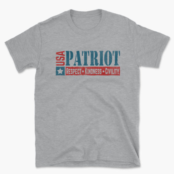 Men's USA Patriot heather sport gray t-shirt