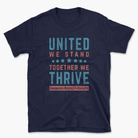 Men's United We Stand, Together We Thrive navy usa t-shirt