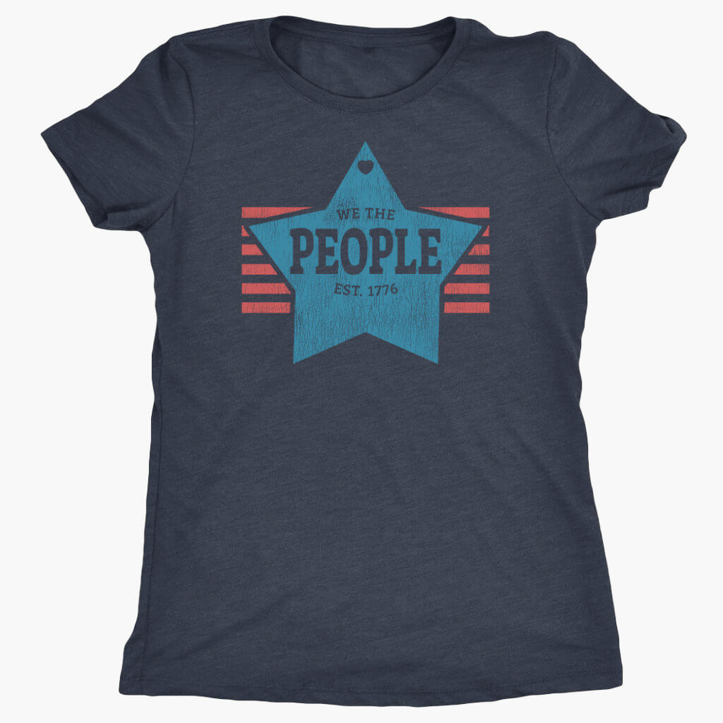 We The People - Est. 1776 - Star - Women's Tri-blend T-Shirt (Slim-Fit)