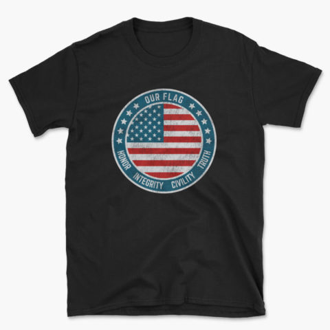 Men's Our Flag black patriotic t-shirt