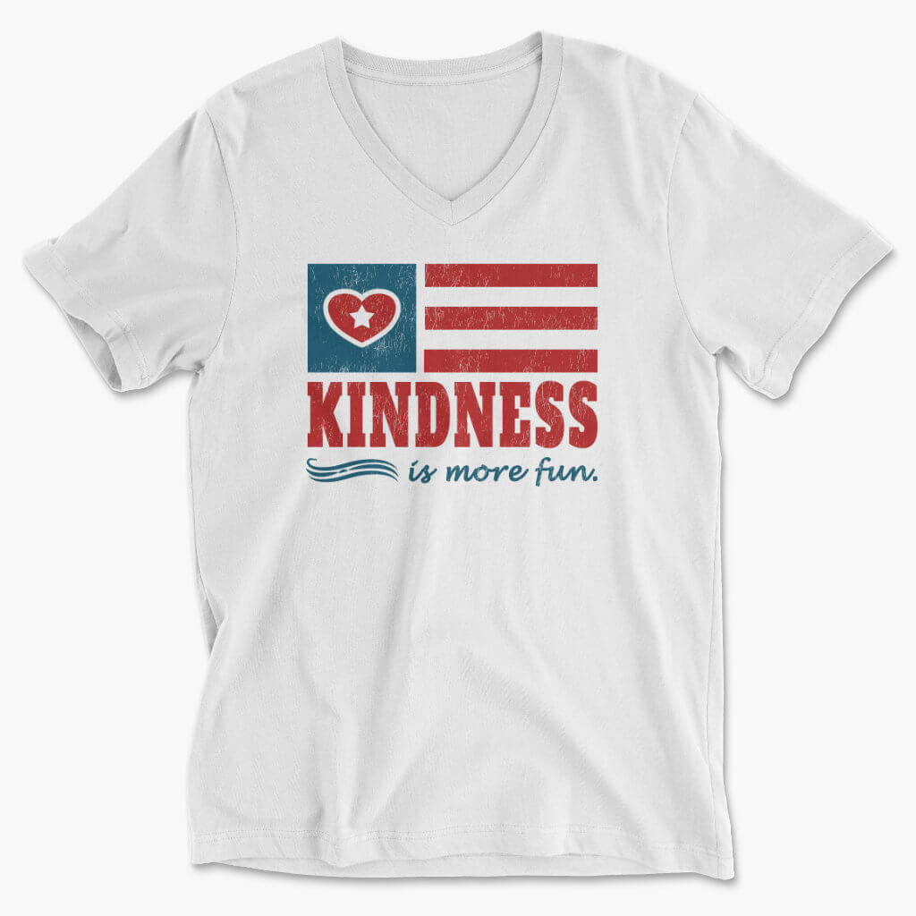 Kindness is More Fun Unisex V-Neck Tee