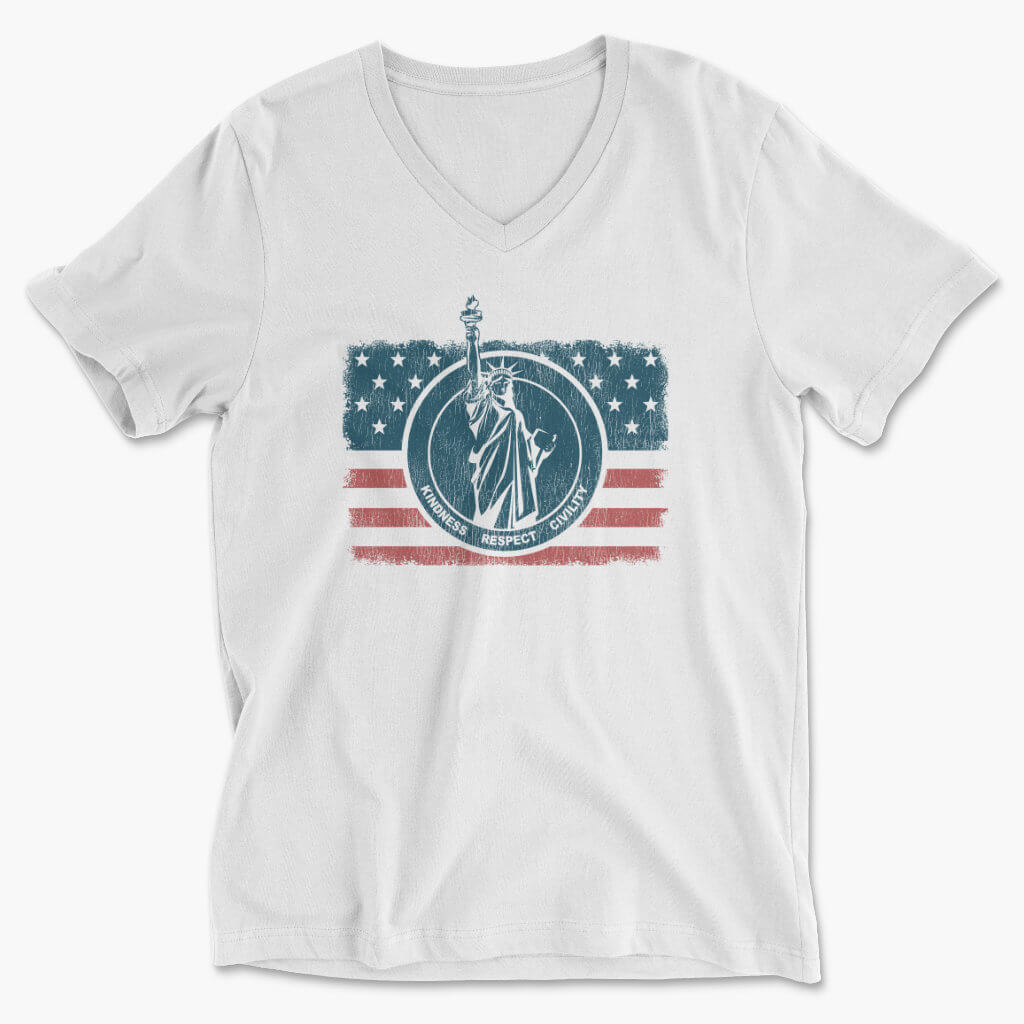 Lady Liberty Unisex V-Neck Tee