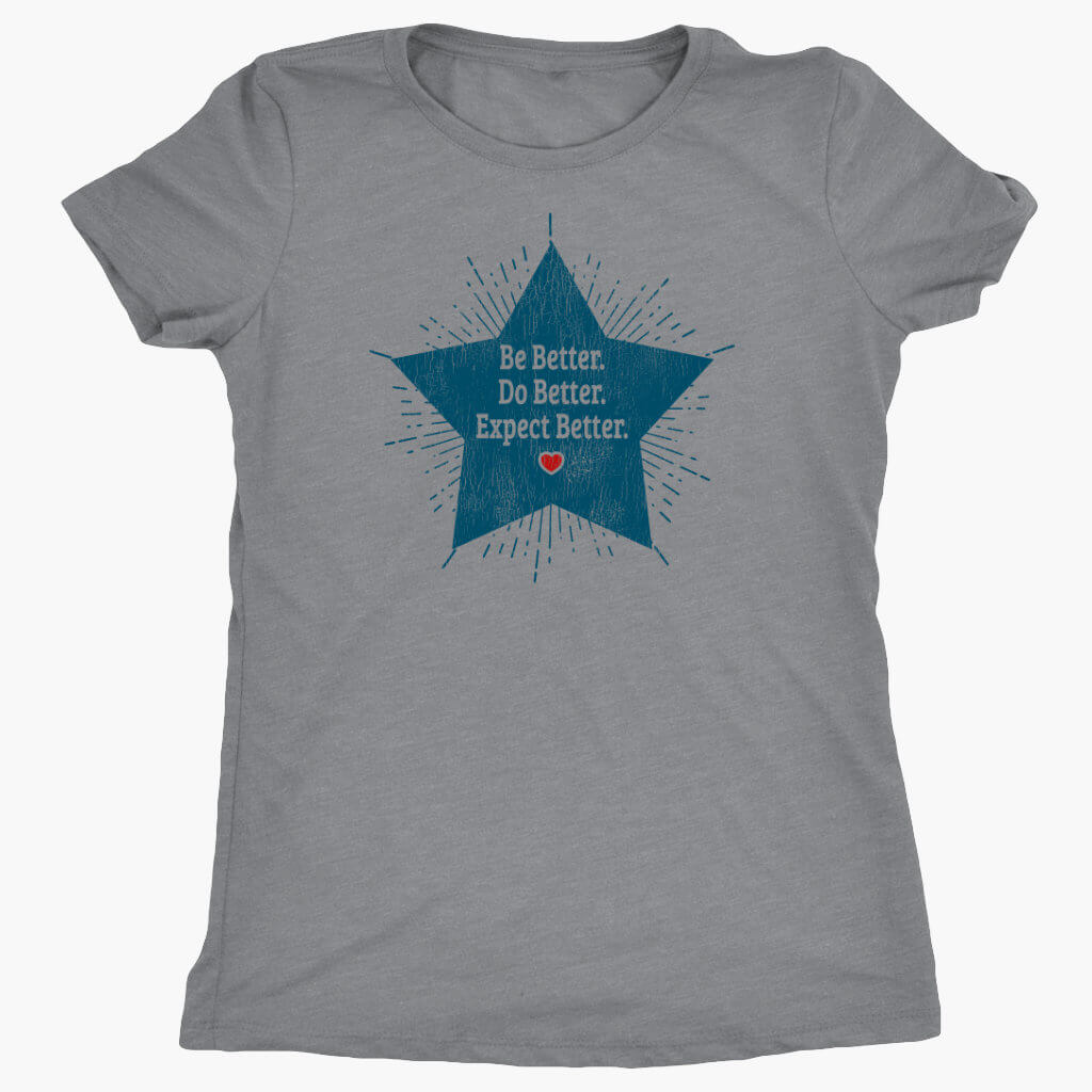 Be Better. Do Better. Expect Better. Women's Tri-blend T-Shirt