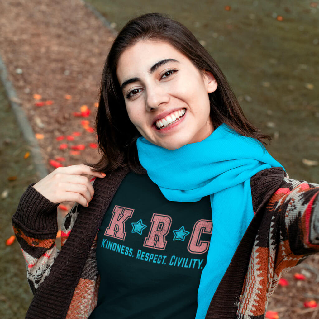 Women's Patriotic T-Shirt - K-R-C Kindness, Respect, Civility