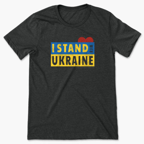 I stand with Ukraine T-Shirt Men's Black Tee
