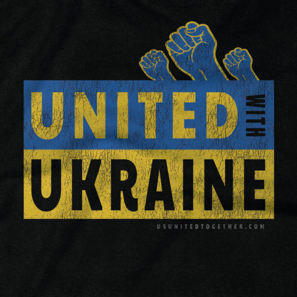 United with Ukraine fist design