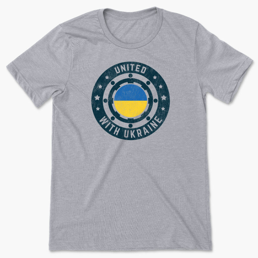 United With Ukraine T-shirt - Emblem (Men's/Unisex)