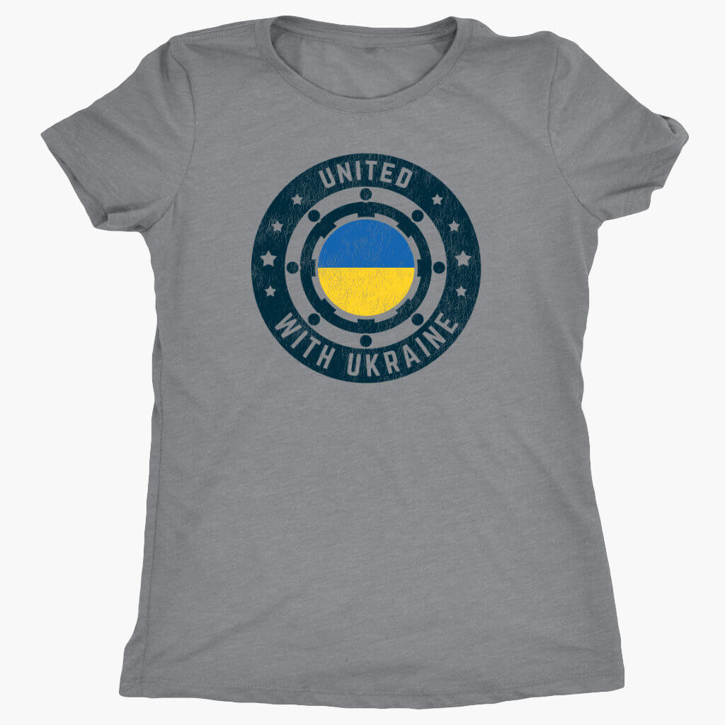 United With Ukraine T-shirt - Women's Emblem (slim fit)